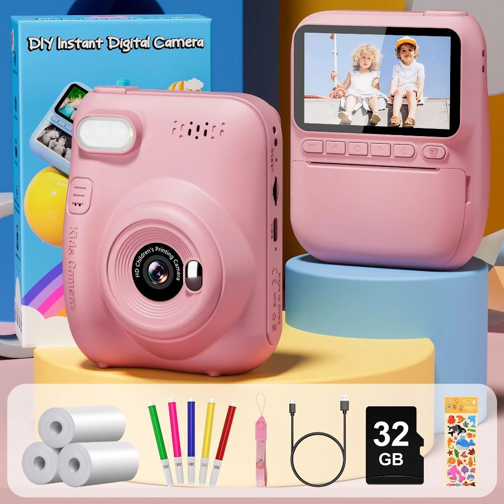 Appareil Photo Instantané Grand Format — Écran 3", Flash, 32MP