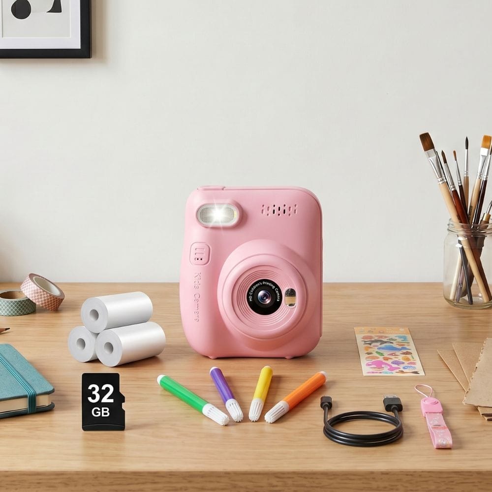 Appareil Photo Instantané Grand Format — Écran 3", Flash, 32MP