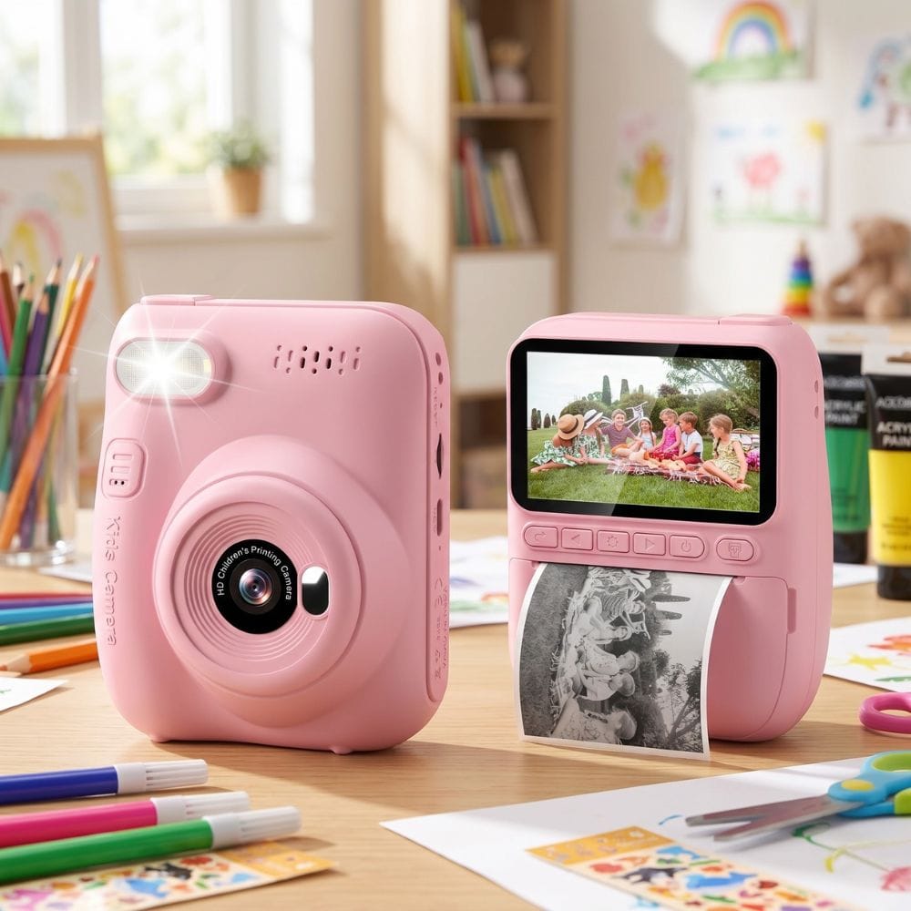 Appareil Photo Instantané Grand Format — Écran 3", Flash, 32MP