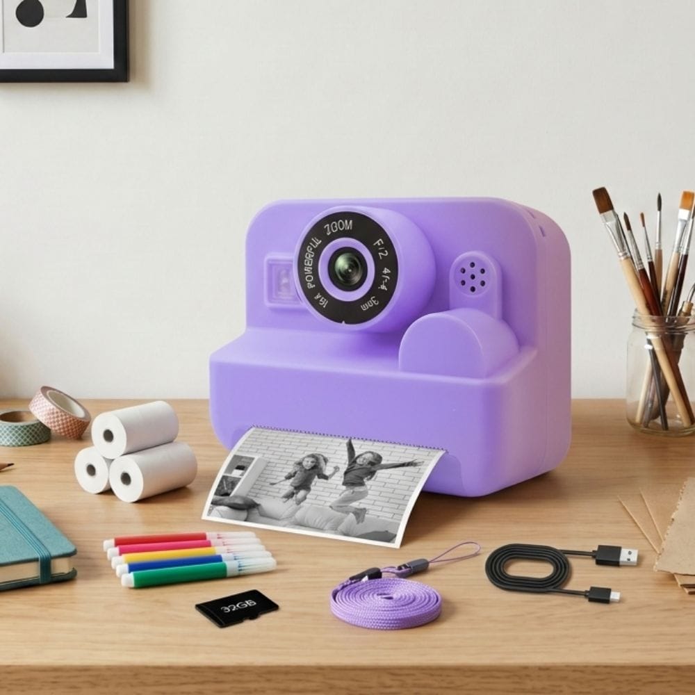  Appareil Photo Instantané Thermique — Sans Encre, Zoom x16, 1080P