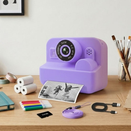  Appareil Photo Instantané Thermique — Sans Encre, Zoom x16, 1080P