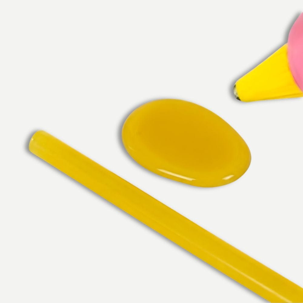 Bâton Colle Couleur 11mm – Couleur Unie au Choix, Pack 10 Jaune 11 x 270mm