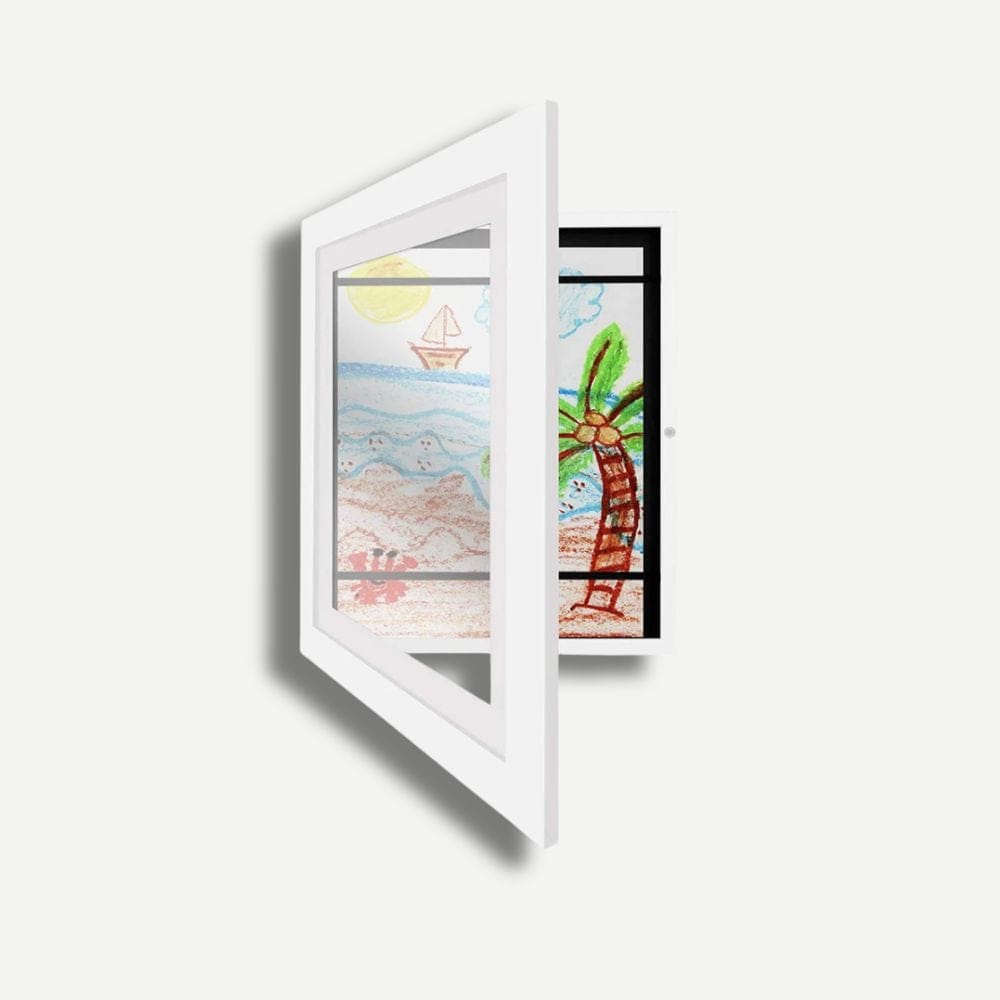 Cadre de Rangement Dessin pour Enfant Blanc