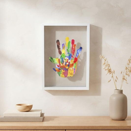 Cadre Empreinte Famille : Kit Mains Peintes 4 Plaques