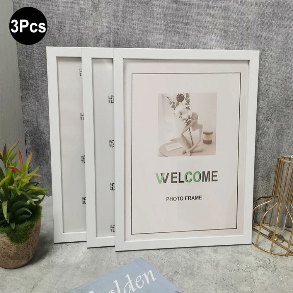 Cadre Photo A4 3Pcs Couleur Blanche