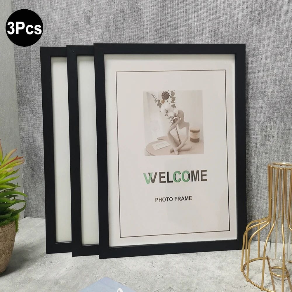 Cadre Photo A4 3Pcs Couleur Noire