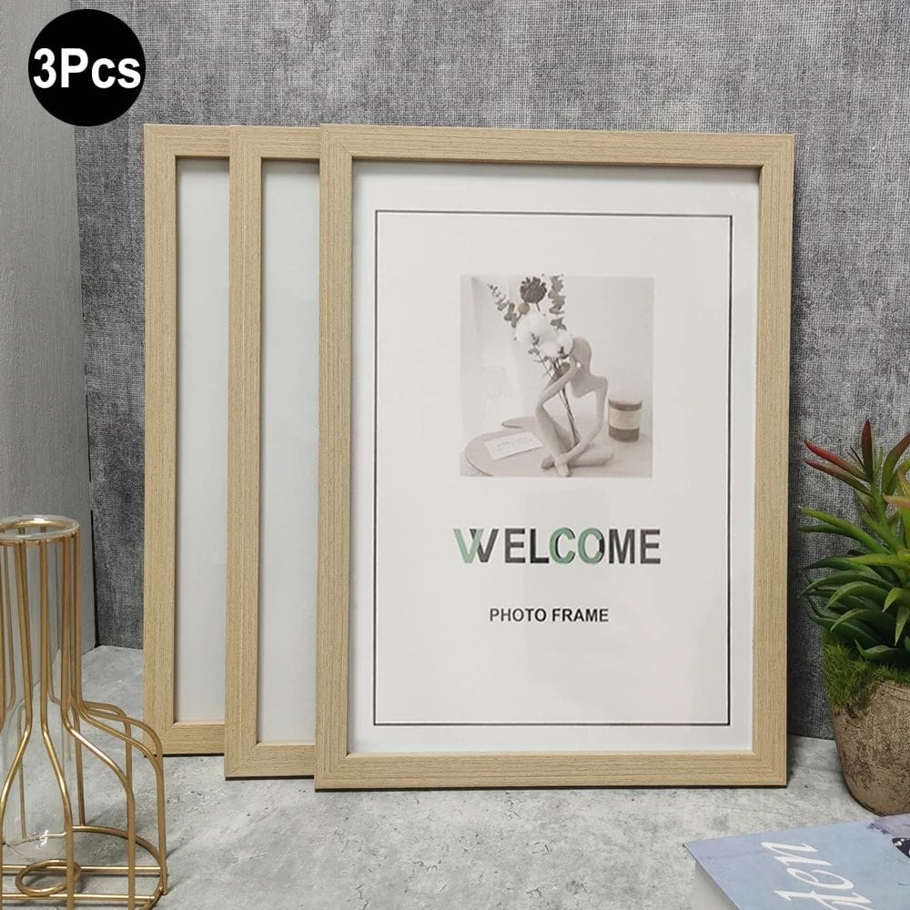 Cadre Photo A4 3Pcs Texture bois