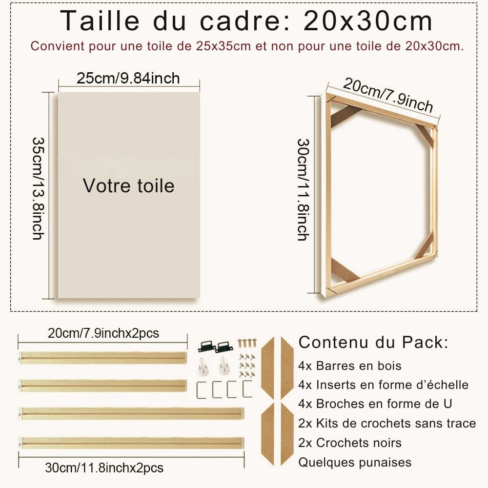 Cadre pour Photo sur Toile 20x30cm