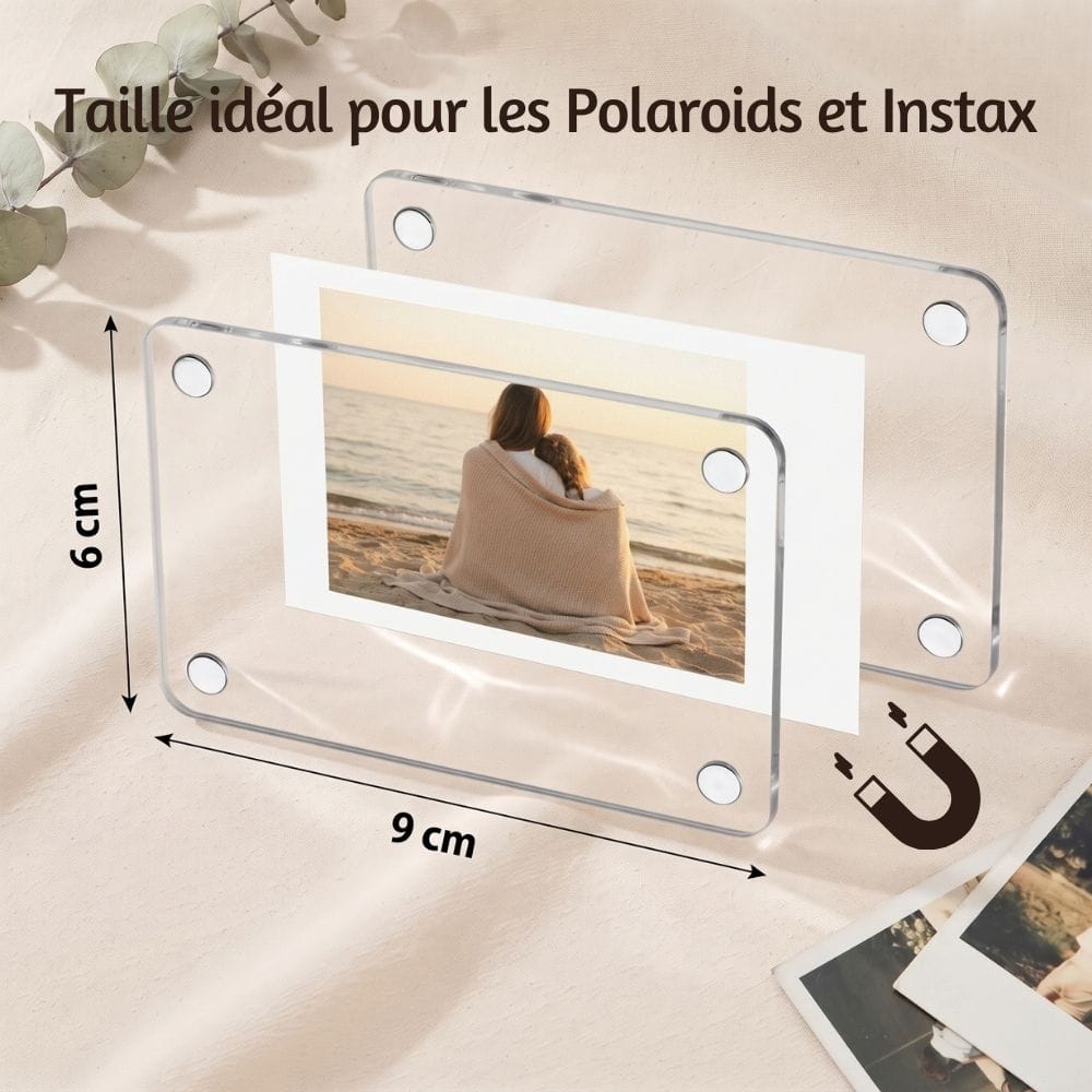 Cadres Magnétiques Photo : Lot de 5 Magnets Frigo 9x6 cm