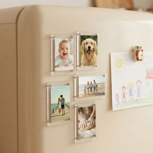 Cadres Magnétiques Photo : Lot de 5 Magnets Frigo 9x6 cm