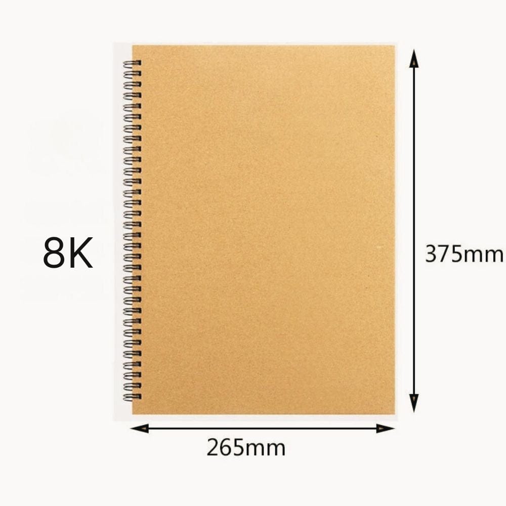 Carnet de Dessin Professionnel 8k-Reliure gauche