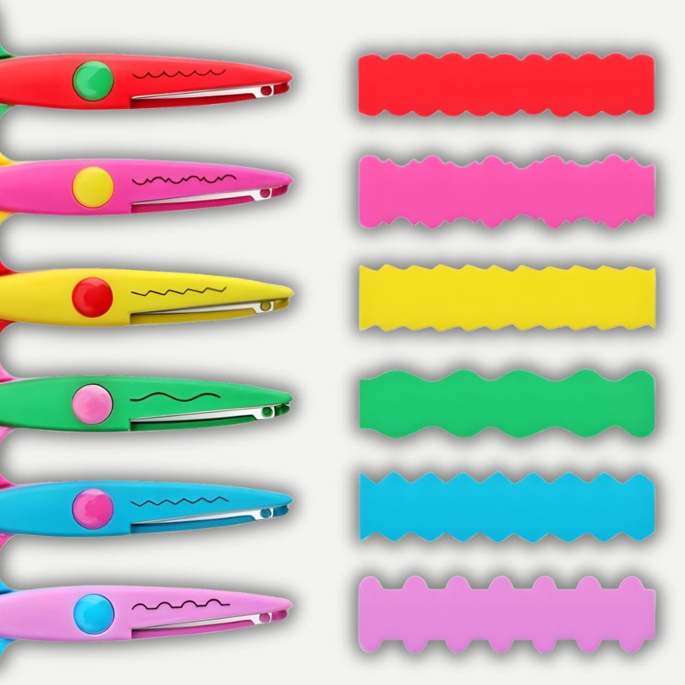 Ciseaux pour Scrapbooking 6 Pièces