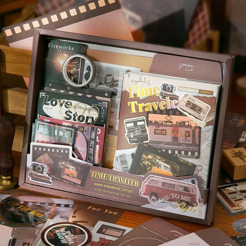 Coffret Scrapbooking Adulte Roadtrip Vintage Crépuscule