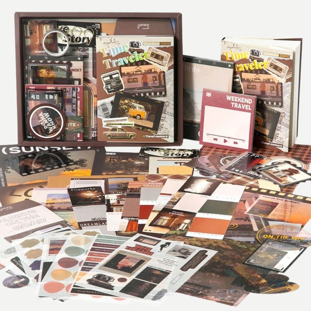 Coffret Scrapbooking Adulte Roadtrip Vintage Crépuscule