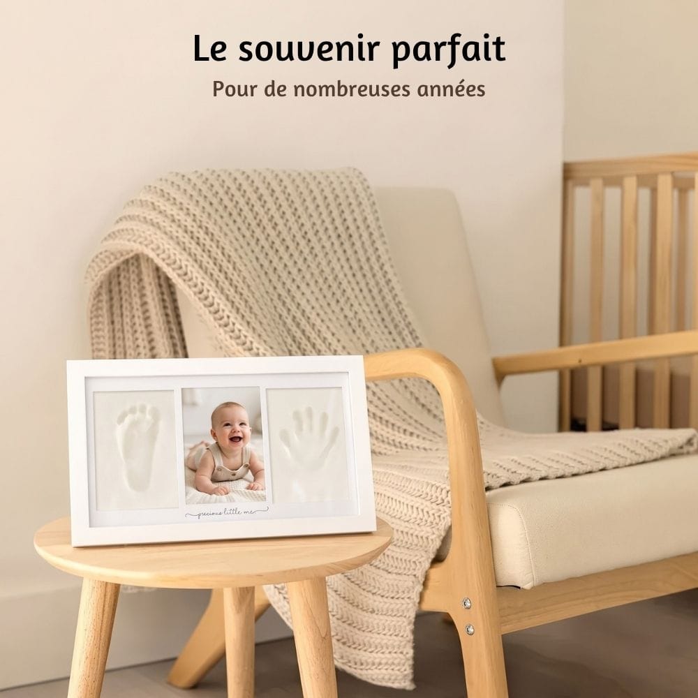 Empreintes Pieds et Mains Bébé : Cadre 3 Volets Argile