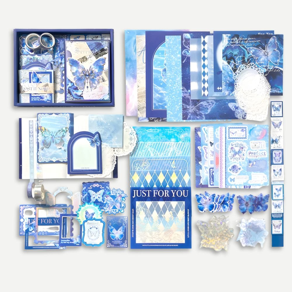 Kit Scrapbooking pour Enfant Papillon Bleu