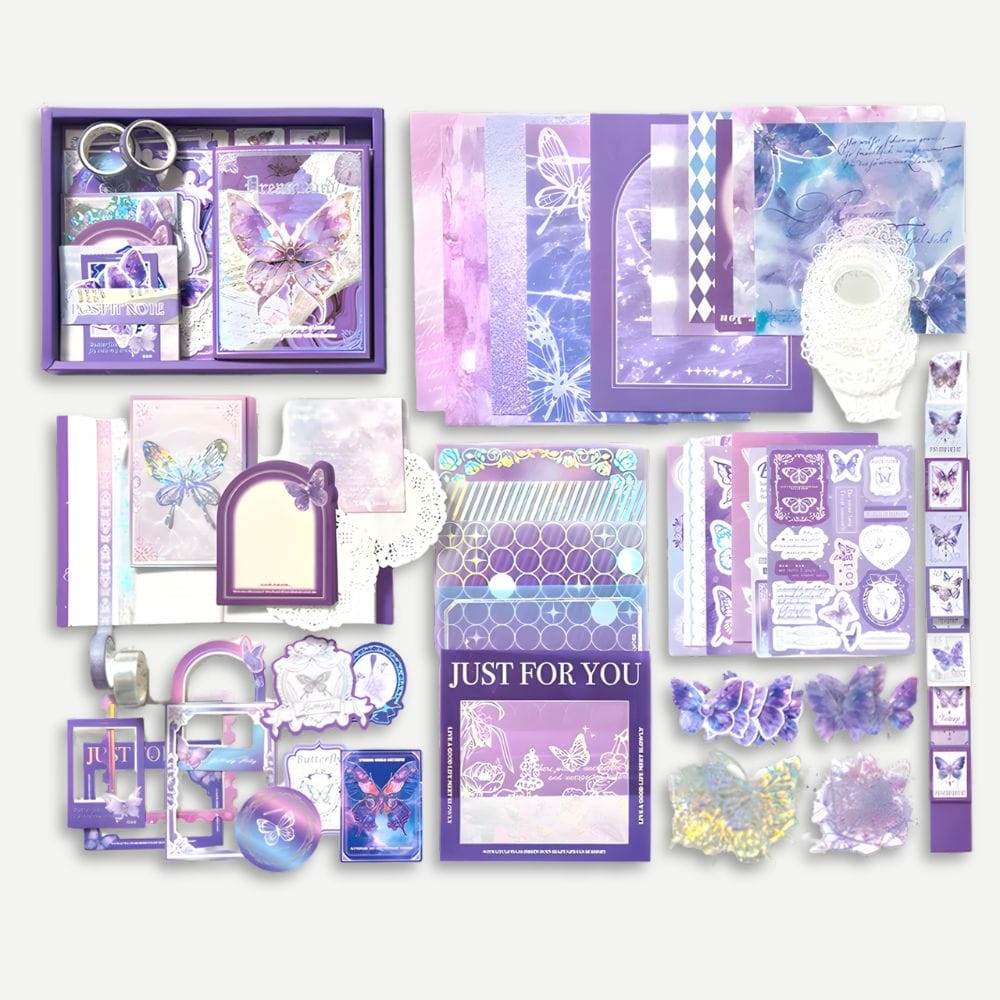 Kit Scrapbooking pour Enfant Papillon Violet