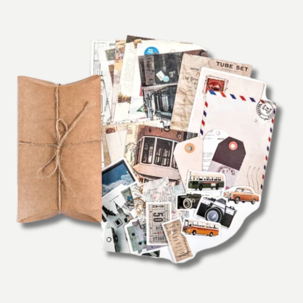 Kit Scrapbooking Vintage Carnet de Voyage