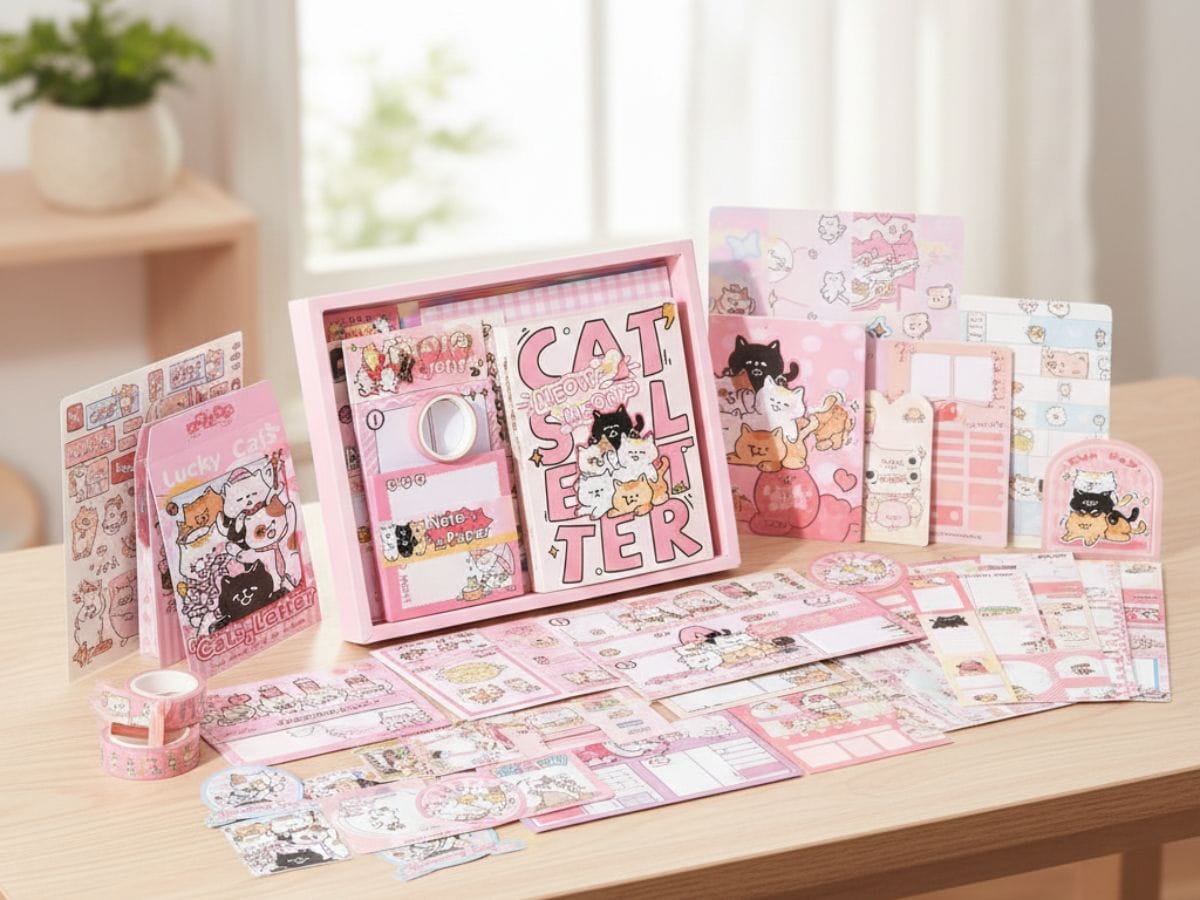 kit Scrapbooking Enfant Chat Mignon Alboomeo