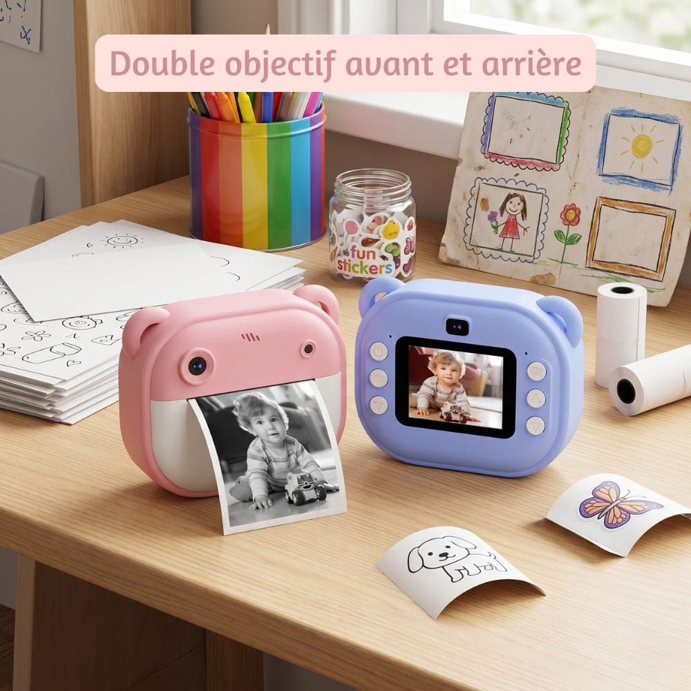 Mini Appareil Photo Instantané — Thermique Sans Encre