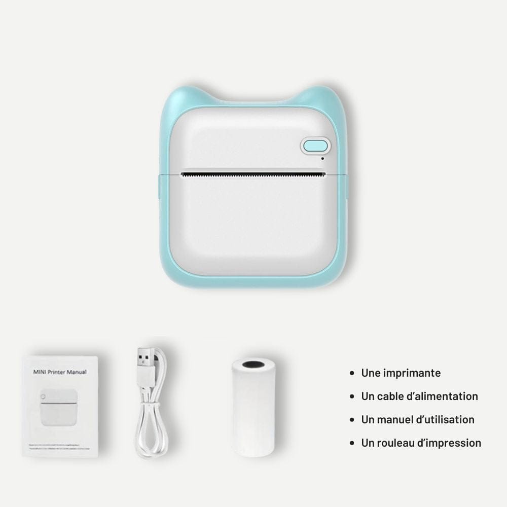 Mini Imprimante Bluetooth Imprimante – Bleue