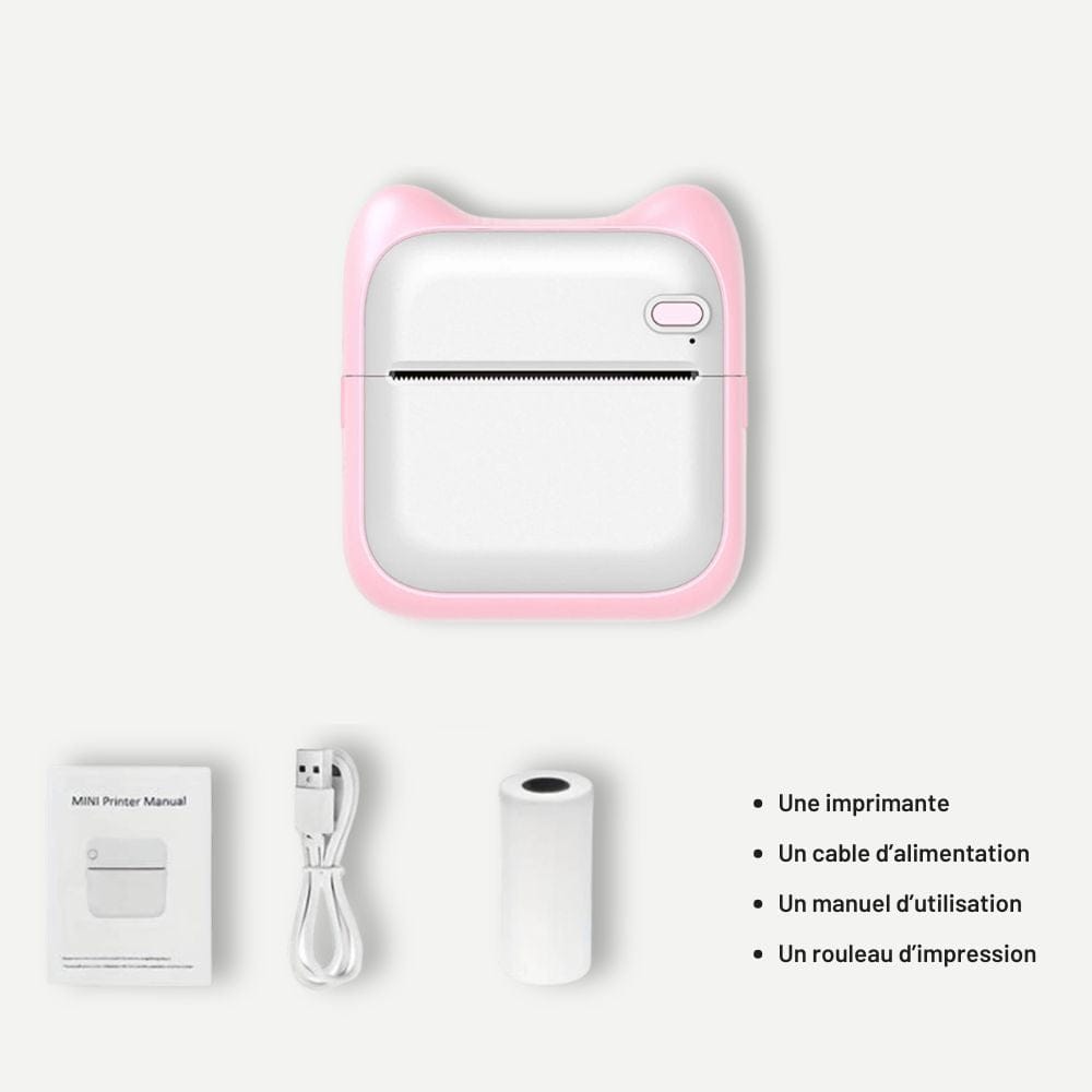 Mini Imprimante Bluetooth Imprimante – Rose