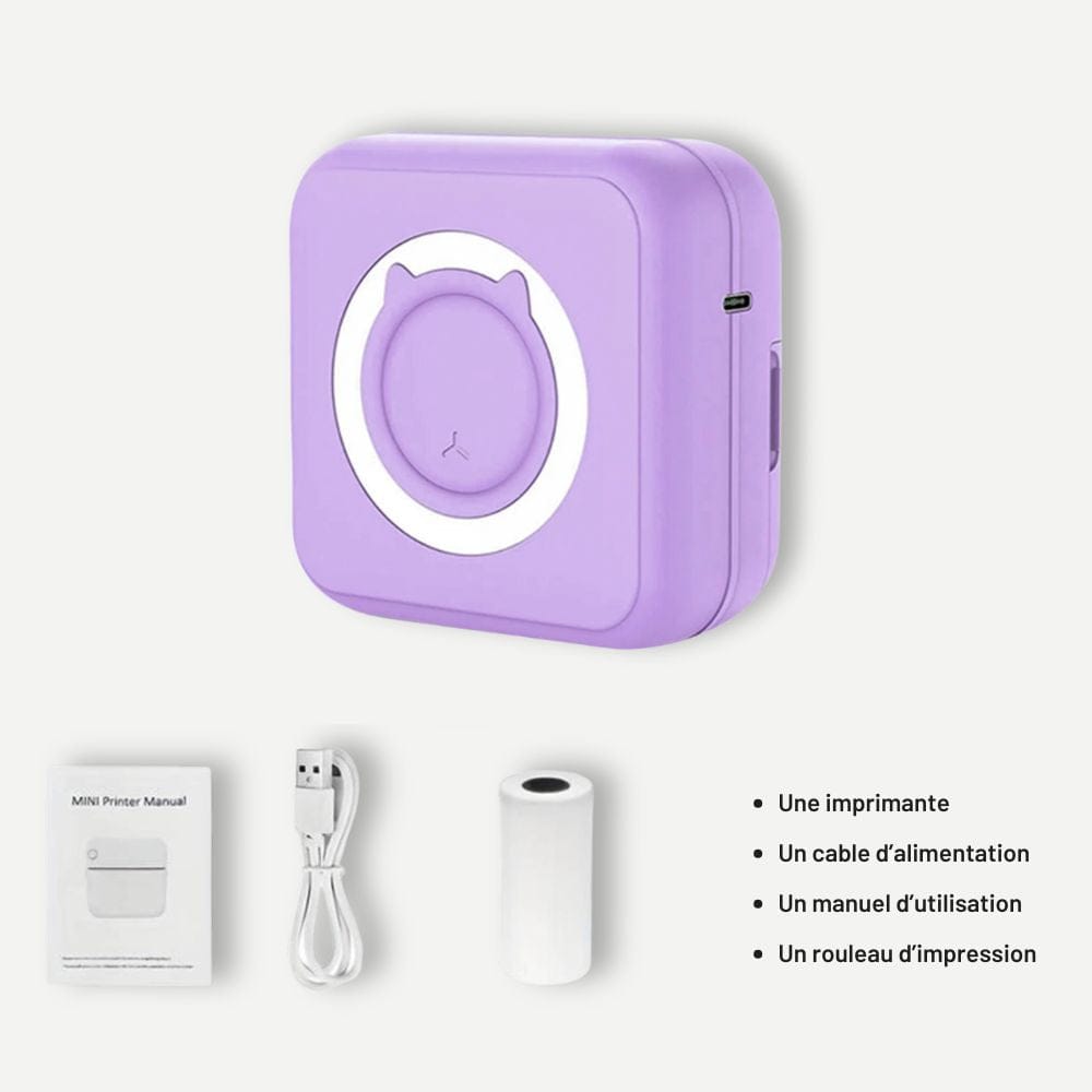 Mini Imprimante Portable Imprimante – Violette