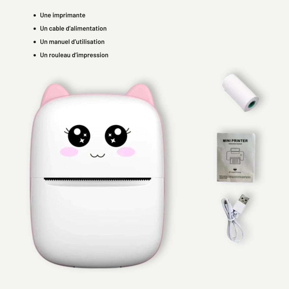 Mini Imprimante Thermique Bluetooth Imprimante Rose