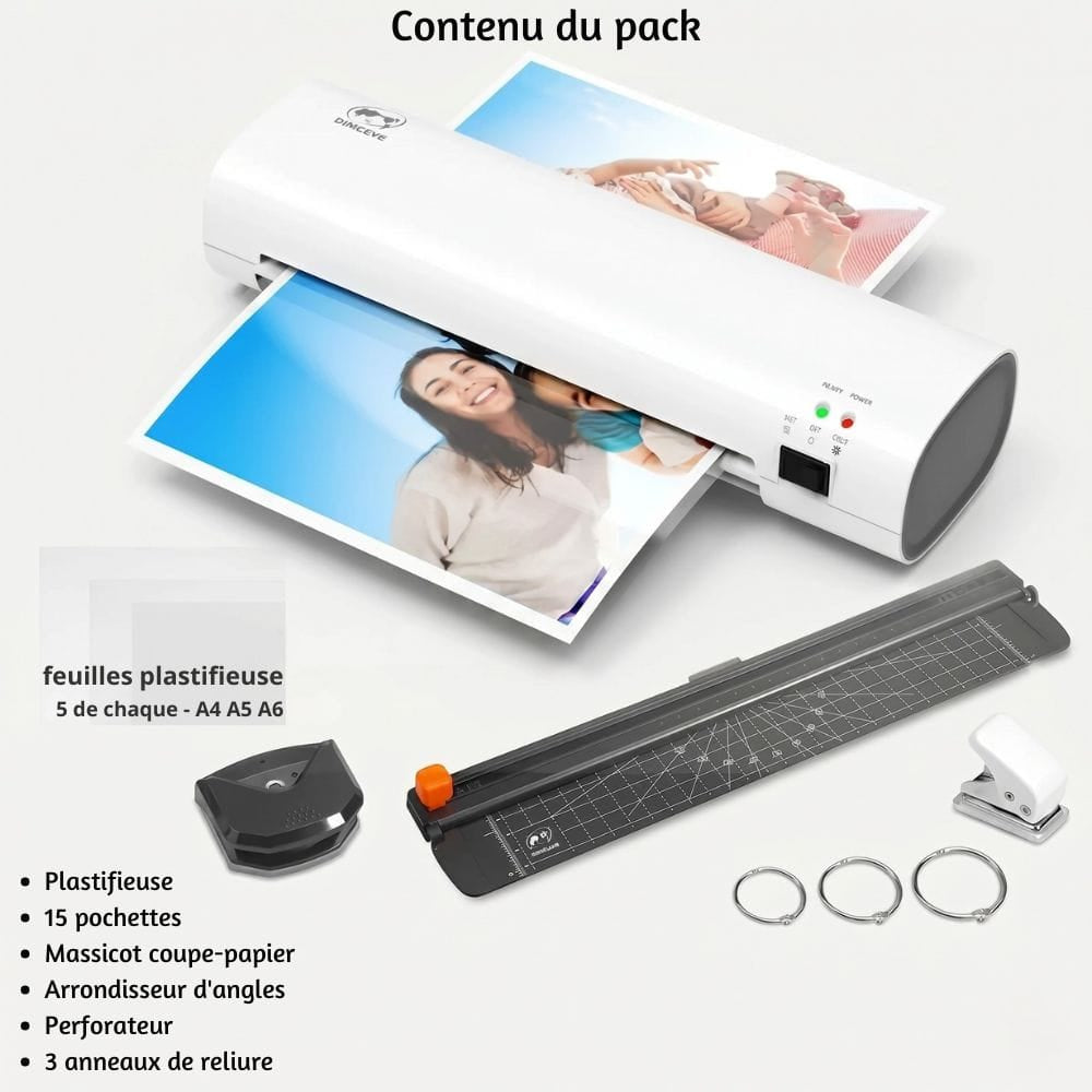 Plastifieuse Professionnelle A4 Pack Complet — Massicot et Accessoires