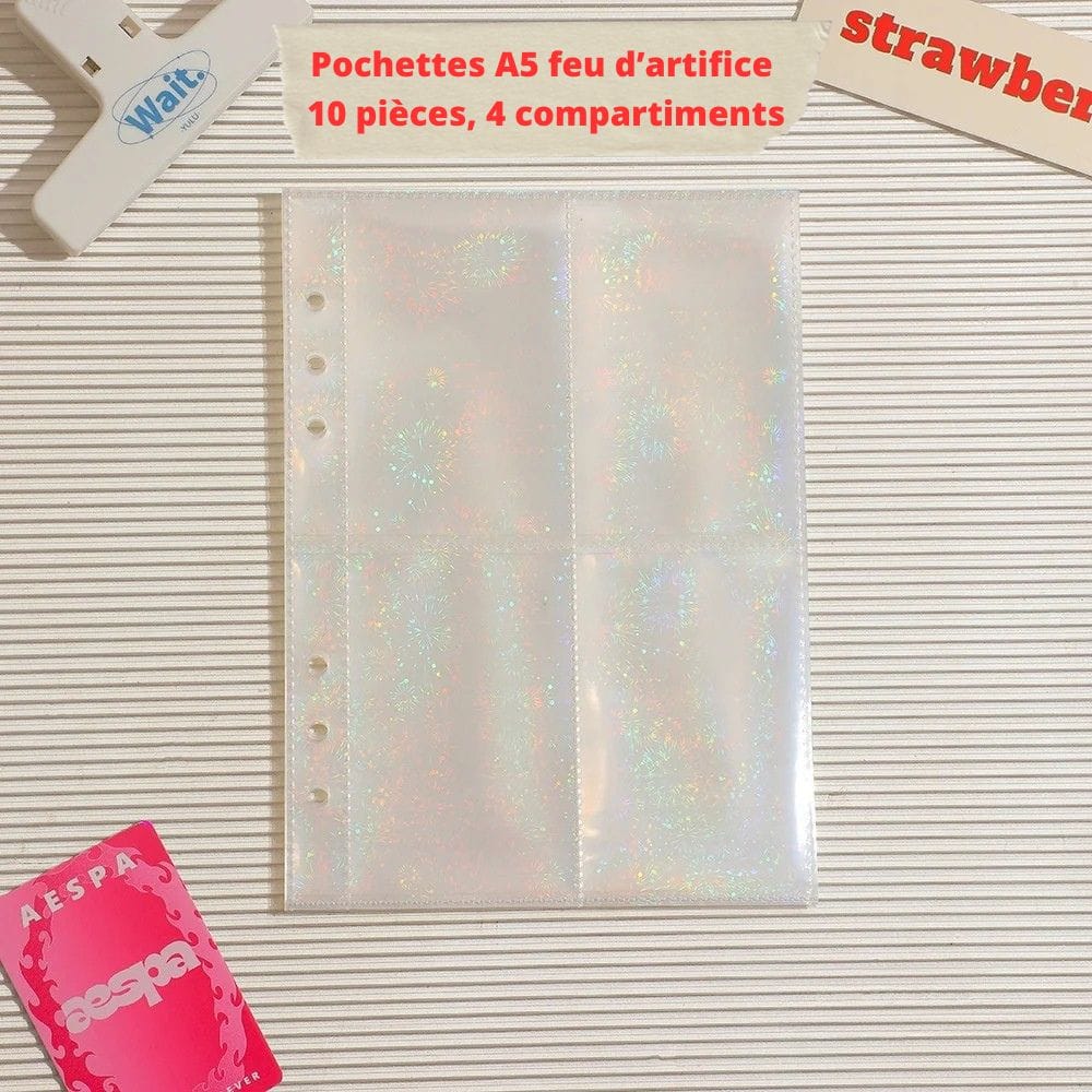 Pochette A5 6 Trous Feu d'artifice 4 grilles