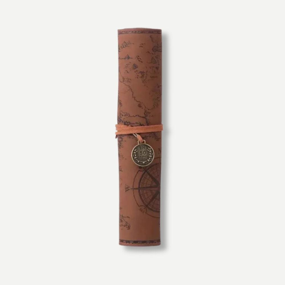 Trousse Enroulable Marron café mat